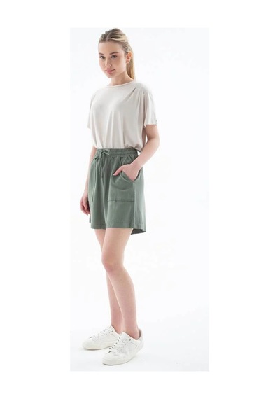 Fashion Friends Kadın Keten Şort 26y0606k1 Haki