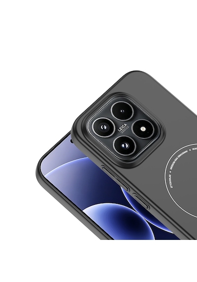 Xiaomi 17 Kılıf Mat Görünümlü Soft Pürüzsüz Yüzey M-safe Şarj Özellikli Kamera Korumalı Sert Pc Kapak Siyah
