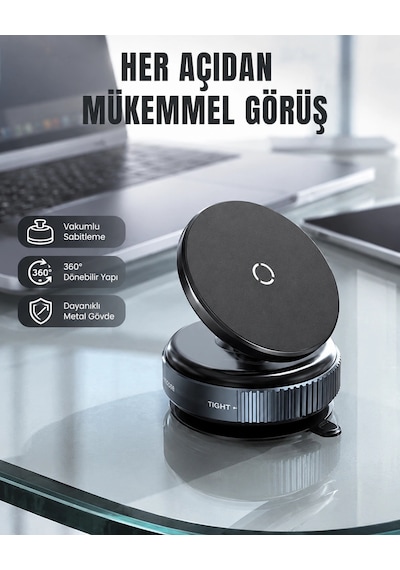 Evrensel Manyetik Araç Telefon Tutucu 360 Döner Başlık 1 Adet