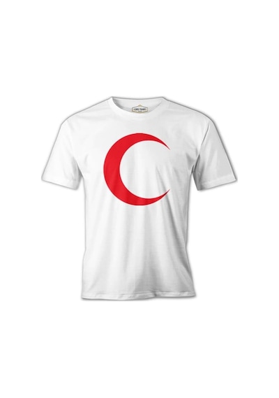 Türk Bayrağı - Bayrak Ay Beyaz Erkek Tshirt