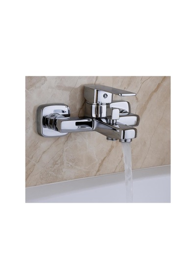 Rena Design Kare Krom Banyo Bataryasi Ağir Prinç Gövde Yüksek Kalite Musluk Göşeli Şik Modern Tasarim
