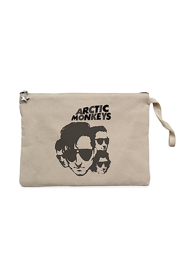 Arctic Monkeys Group 2 Krem Clutch Cüzdan / El Çantası Krem