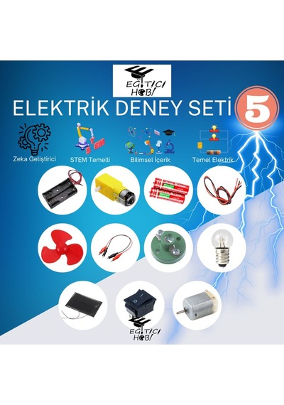 Kutulu, Elektrik Deney Seti - 5 Eğitici Hobi Bilim Seti