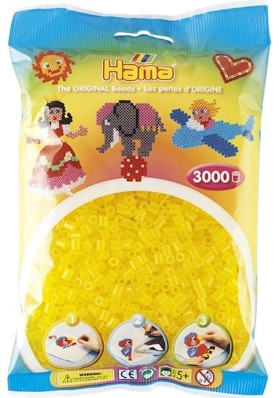 3.000'Lik Hama Midi Boncuk - Şeffaf Sarı