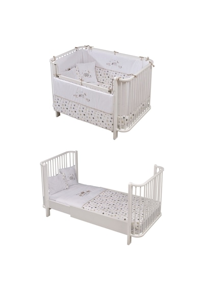 Meltem Kids Bambino Büyüyen Beşik 80x130 Cm 80x180 Cm Byz-kuzu Beyaz