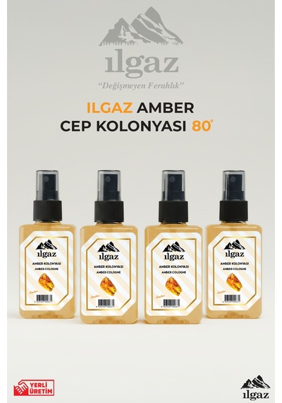Amber Sprey Kolonya Cep Boy Elegance Series 4'lü Eko Paket - 4x50 Ml