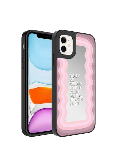 Apple Uyumlu iPhone 11 Aynalı Desenli Kamera Korumalı Parlak Csm Zore Mirror Kılıf-ayna