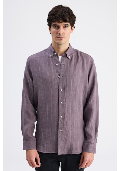 D'S Damat Ds Damat Comfort Lila Çizgili Gömlek 6hc02hd45304m L01