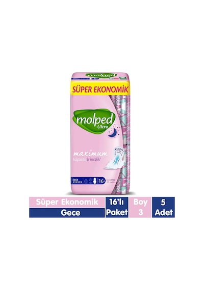 Molped Ultra Ped Gece 5 x 16'lı