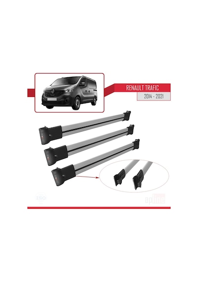 Renault Trafic 2014 Ve Sonrası Fly Model Ara Atkı Tavan Barı Gri