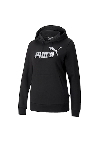 Puma Ess+ Metallic Logo Hoodie Kadın Sweatshırt Siyah Siyah
