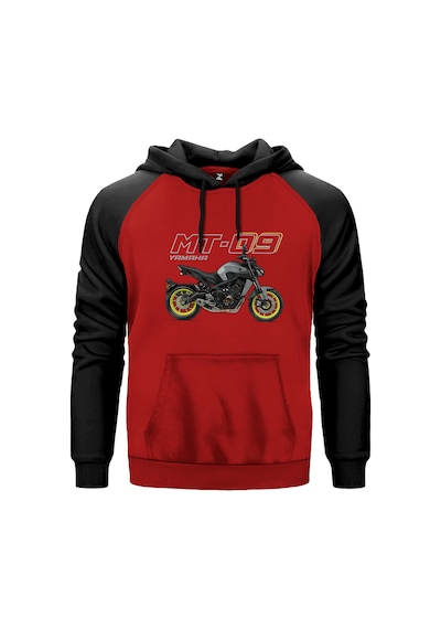 Yamaha Mt 09 Gri Renk Reglan Kol Sweatshirt Kapşonlu