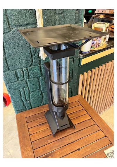 Realx Portatif Mini Camlı Pelet Soba