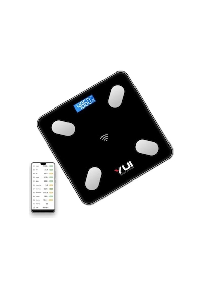 Yuı Kb13 Akıllı Bluetooth Şarjlı Tartı Siyah