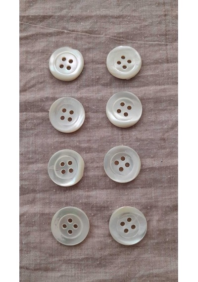 Doğal Agoya Hakiki İnci Midye Kabugu Düğme 14 Mm 12 Adet