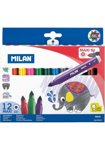 Mılan 80020 Maxı Jumbo Keçeli Kalem 12Li N11.8851