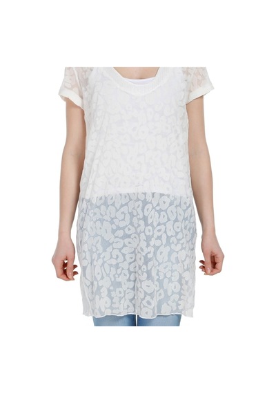 Bulalgiy Kadın Krem Ipek Leopar Desenli Plaj Elbise - Bga649106