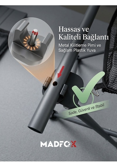 Madfox Apex Katlanabilir Alüminyum Kamp Masası 2 Kişilik Siyah