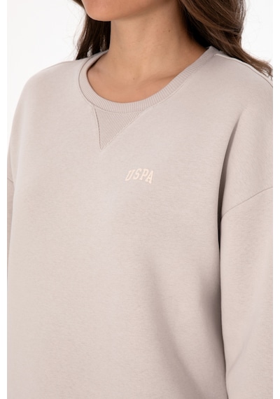 U.S. Polo Assn. Kadın Taş Şardonlu Bisiklet Yaka Basic Sweatshırt 50313586-VR049 U.S. Polo Assn. Kadın Taş Şardonlu Bisiklet Yaka Basic Sweatshırt 50313586-VR049