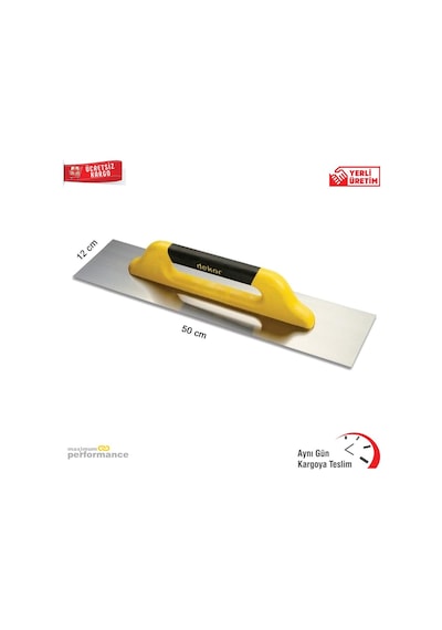 Dekor 214 Kapalı Plastik Saplı Alçı Malası 50 CM Yay Çeliği