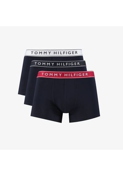Tommy Hilfiger Lastikli Logolu Erkek Lacivert 3'lü Boxer Um0um03457 Lacivert