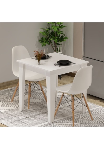 Loren 72 X 72 Yemek - Mutfak Masası Beyaz