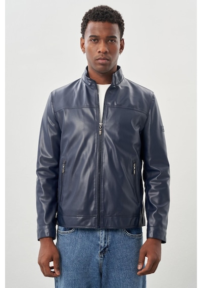 İmza Koyu Lacivert Suni Deri Hakim Yaka Düz Yırtmaçsız Tam Astar Slim Fit Casual Deri Mont 1038245151 Koyu Lacivert İmza Koyu Lacivert Suni Deri Hakim Yaka Düz Yırtmaçsız Tam Astar Slim Fit Casual Deri Mont 1038245151 Koyu Lacivert