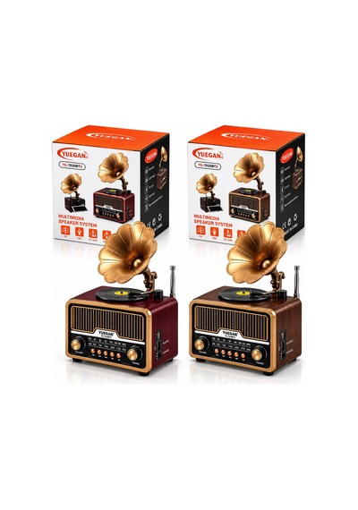 Solar - İbreli Gramafon Radyo - Retro Am - Fm - Sw Usb - Type-c Sarjlı Bt - Tf - Usb Speaker Yg-7020bts Bx40