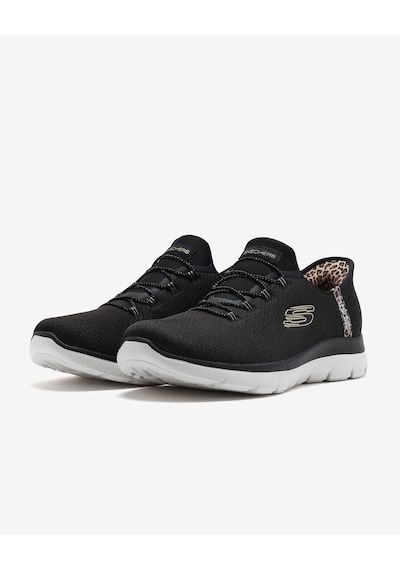 Skechers Summıts - Leopard Chıc Kadın Siyah Spor Ayakkabı 150275 Bkmt Siyah