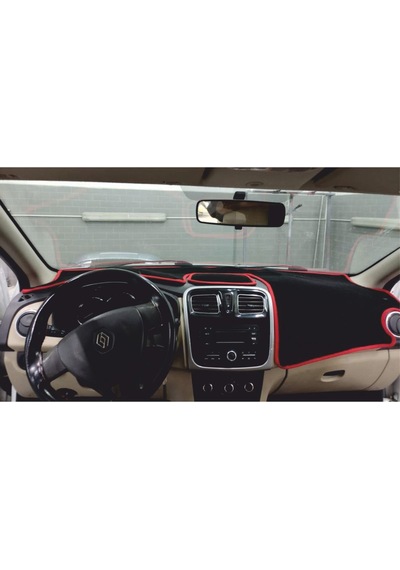 2012-2020 Modellerineuygun Renault Symbol/dacia Logan Torpidokoruma Halısı Siyah Kenar Renk Kırmızı