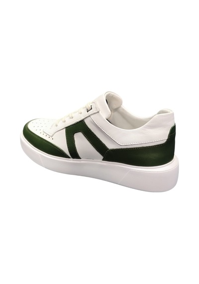 King Paolo King Shoes Yeşil Beyaz Erkek Sneaker Beyaz - Yeşil