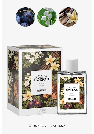 Armasari Plum Poison Kalıcı Kadın Parfüm 50ml Oryantal & Vanilya Erik, Kayısı, Yasemin, Badem Meyve - Oryantal