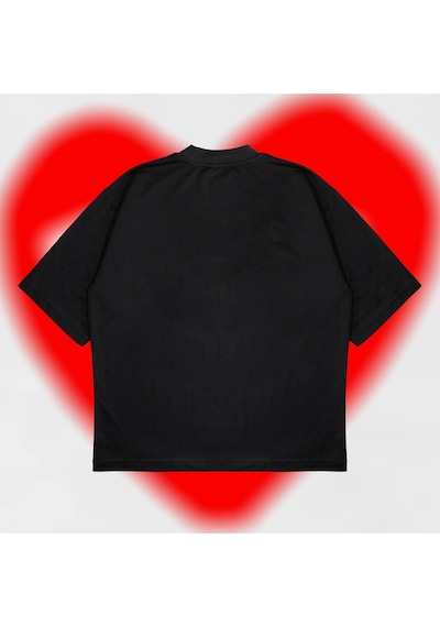 Startmore Comme Des Garçons Oversize Unisex Pamuklu Nefes Alan Kalın Kumaşlı Siyah