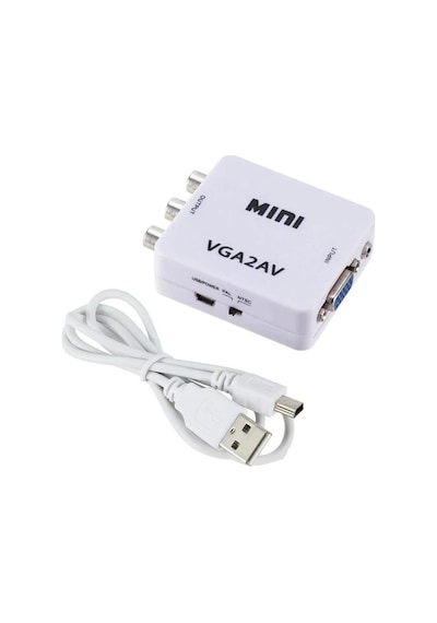 Lunatic 0450 Vga To Av 3rca Video 1080p Çevirici Dönüştürücü Adaptör 3.5mm Destekli