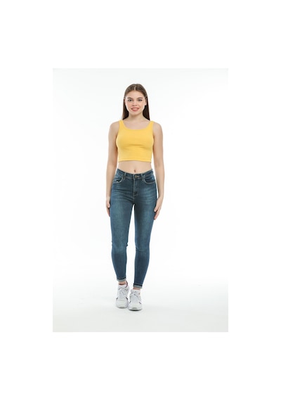 Kadın Crop Örme Atlet-tişort Spr21y12 001