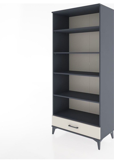 Hyperion Dolap 5 Raflı Tek Çekmeceli 88x44x195 Antrasit-aytaşı Antrasit