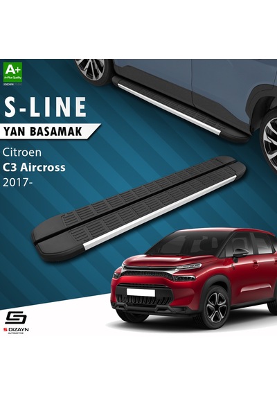 S-Dizayn Citroen C3 Aircross S-Line Aluminyum Yan Basamak 183 Cm