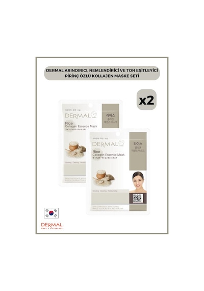 Dermal Pirinç Özlü Kollajen Maskesi 2 x 23 G