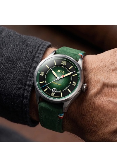 Avı-8 Flyboy Av-4153-01 Lafayette 110th Anniversary Limited Edition Otomatik Erkek Kol Saati Gri