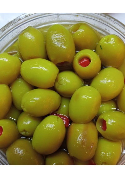 Keyfim Biberli Domat Yağlı Yeşil Zeytin 1350 G