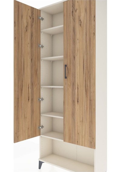 Arges Dolap 5 Raflı 2 Kapaklı 88x30x221 Aytaşı-çam Aytaşı