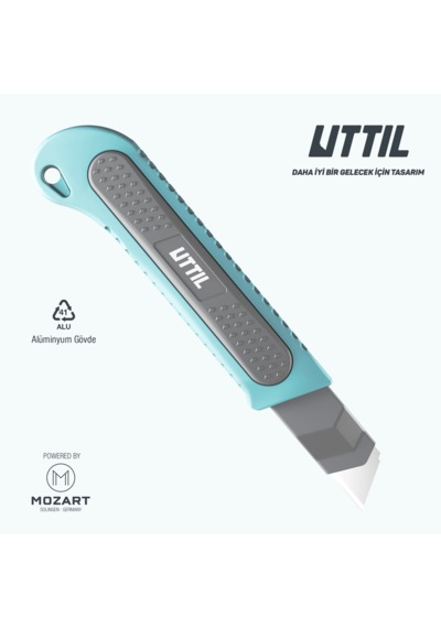 UTTIL Nmuk05 Hafifletilmiş Alüminyum Gövdeli 18 Mm Maket Bıçağı