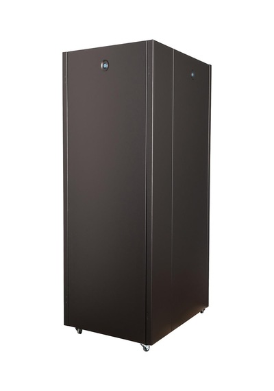 Lande Demonte 42u 600x800 Hyperline Dikili Tip Rack Kabinet Siyah Ön Cam Kapak / Tekerlekli