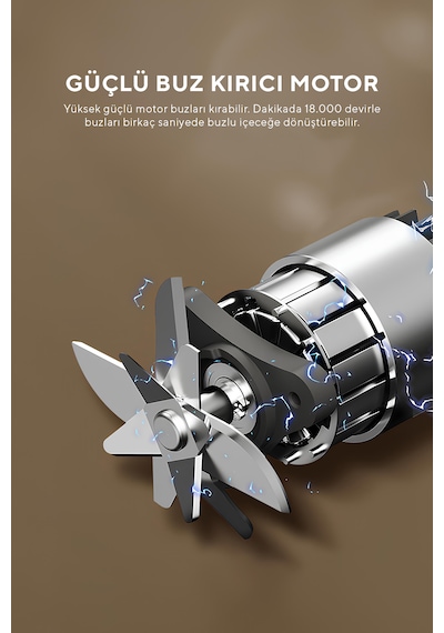 Fressi FR-BL0318  Taşınabilir Şarjlı Kişisel Smoothie Blender