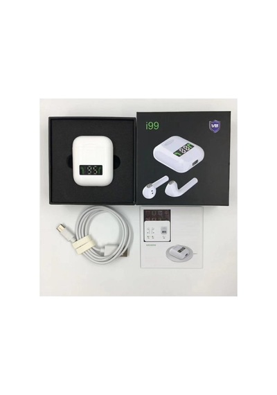 I99 Tws Kablosuz Dokunmatik Led Göstergeli Bluetooth Kulaklık Beyaz