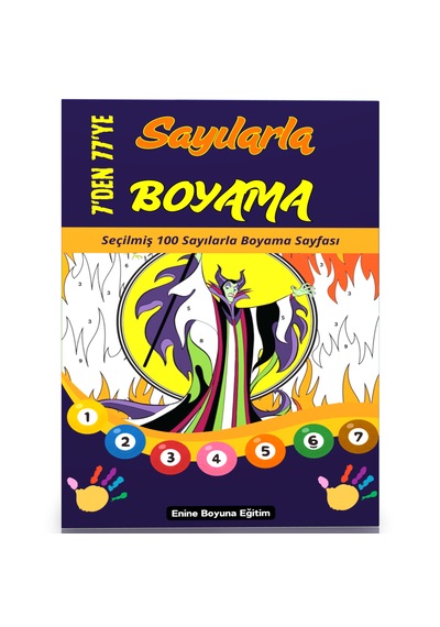7 Den 77 Ye Sayılarla Boyama Kitabı 100 Sayfa Spiralli Boyama