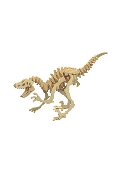 Ahşap 3d Dinazor Velociraptor Maketi Puzzle