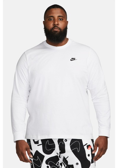 Nike Nsw Club Tee Erkek Uzun Kollu Spor Tişört Beyaz