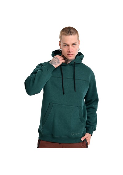 Sportive Lerida Hoodie Erkek Yeşil Günlük Stil Sweatshirt 24ku001-ysl Yeşil