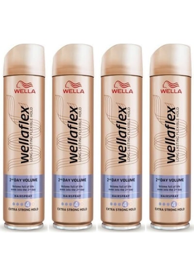 Wella Wellaflex 2 Day Volume Extra Strong Saç Spreyi 4 x 250 ML